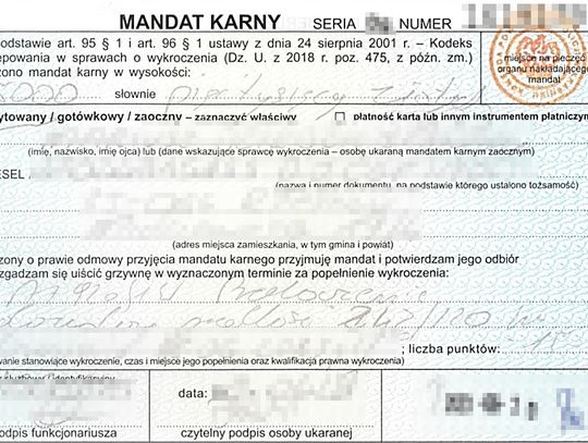 5 tysięcy zł mandatu i 15 punktów karnych dla drogowego recydywisty!