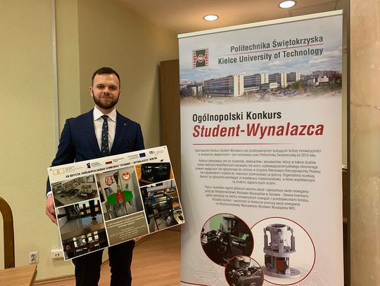 Doktorant Politechniki Lubelskiej wyróżniony w Konkursie „Student-Wynalazca”