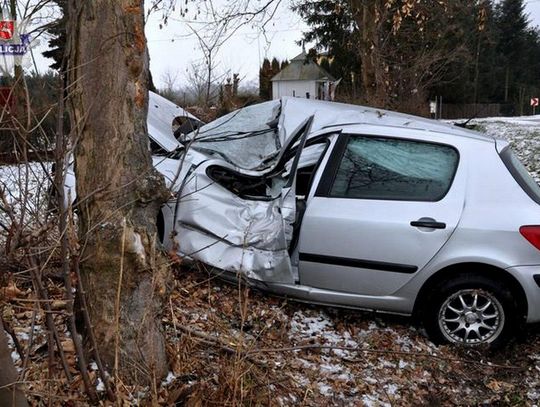 Kolonia Wyżnianka: Straciła panowanie nad pojazdem i uderzyła w drzewo.