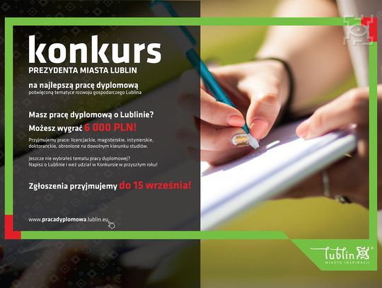 Konkurs na najlepszą pracę dyplomową z zakresu rozwoju Lublina