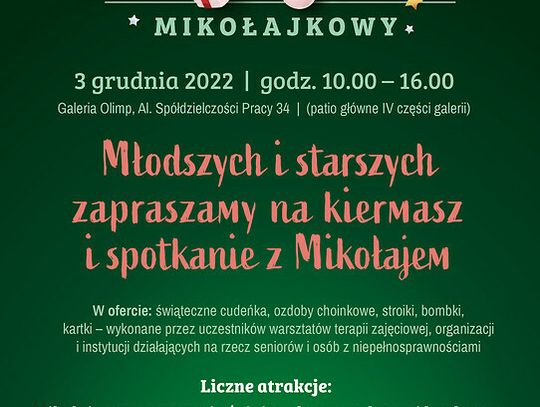 Mikołajki z myślą o seniorach i osobach z niepełnosprawnościami