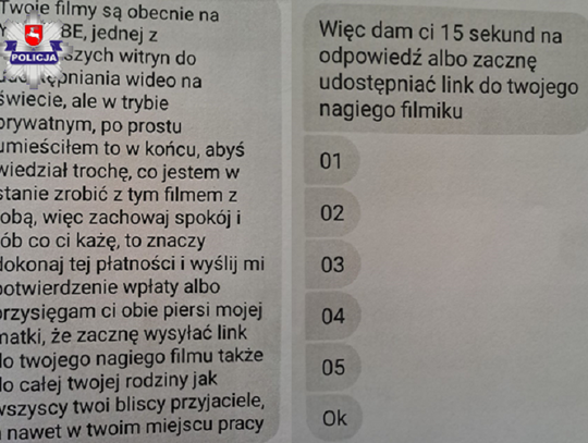 Namówiła go na rozbierane spotkanie online, a później szantażowała