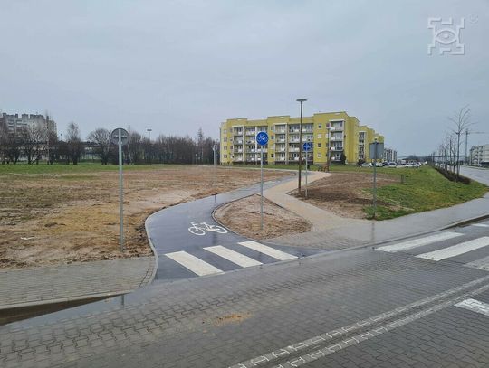 Nowy chodnik ze ścieżką w Parku Centralnym na Felinie