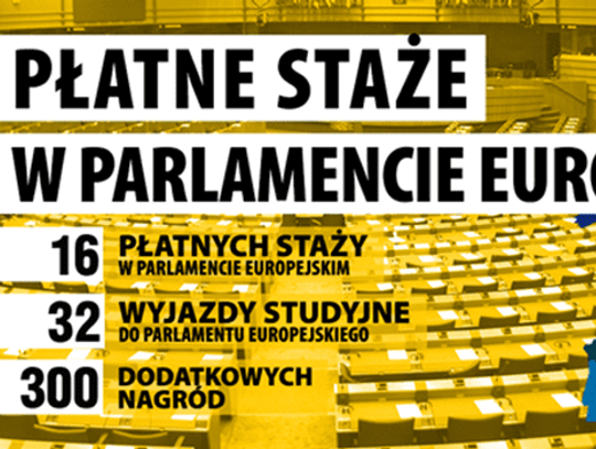 Płatne staże w Parlamencie Europejskim!