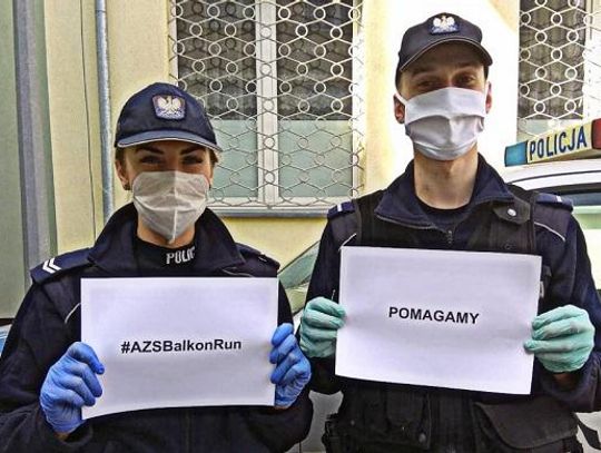 POLICJANCI DOŁĄCZYLI DO AKCJI #AZSBALKONRUN*