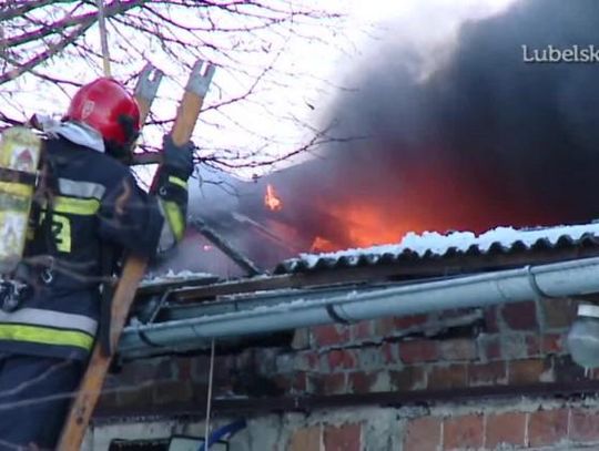 Pożar w myjni samochodowej