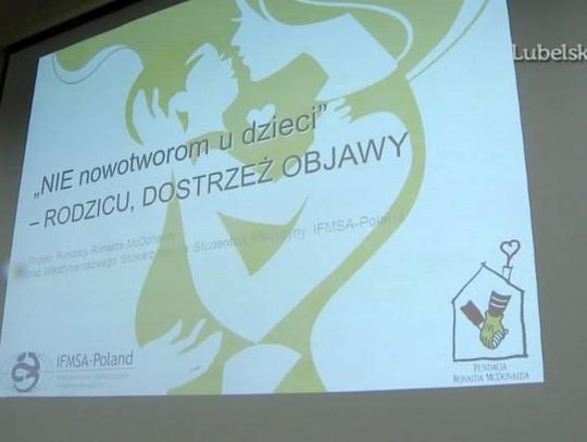 Projekt "NIE nowotworom u dzieci" - Rodzicu dostrzeż objawy"