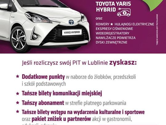 Trzecia edycja loterii Rozlicz PIT w Lublinie*