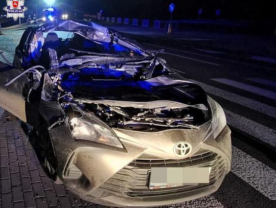 ZDERZENIE CIĄGNIKA I TOYOTY*