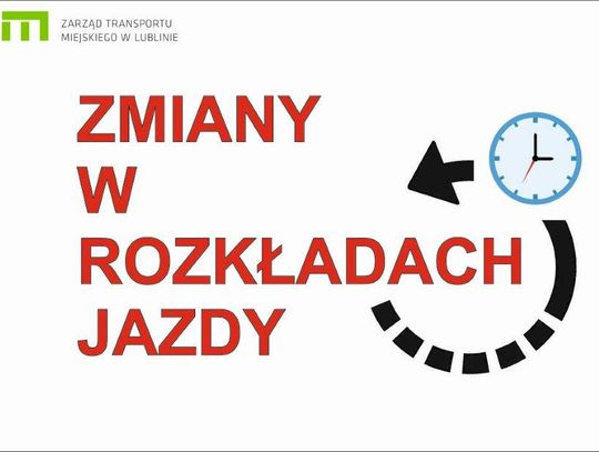 Zmiany w rozkładach ważne od 1 grudnia