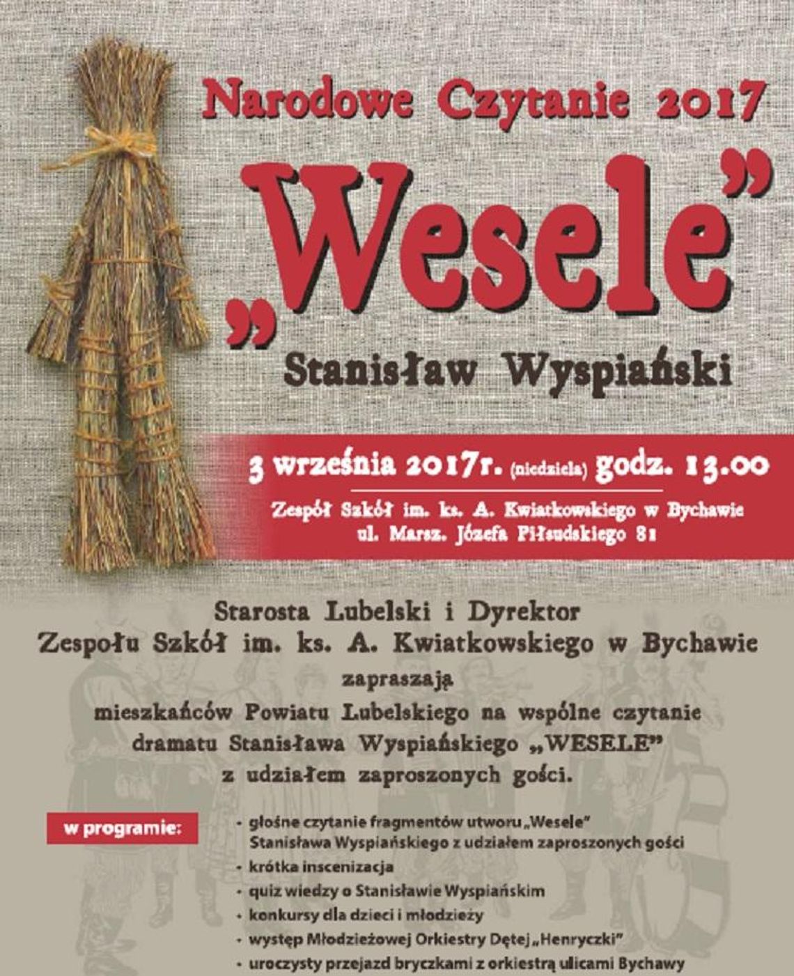 Bychawa czyta Wyspiańskiego