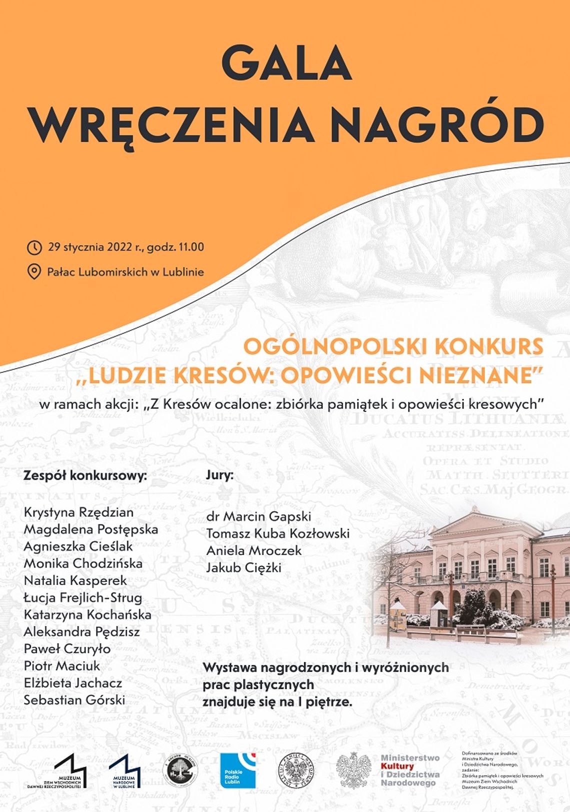 Gala wręczenia nagród laureatom ogólnopolskiego konkursu „Ludzie Kresów: opowieści nieznane”, przeprowadzonego w ramach akcji „Z Kresów ocalone: zbiórka pamiątek i opowieści kresowych”.