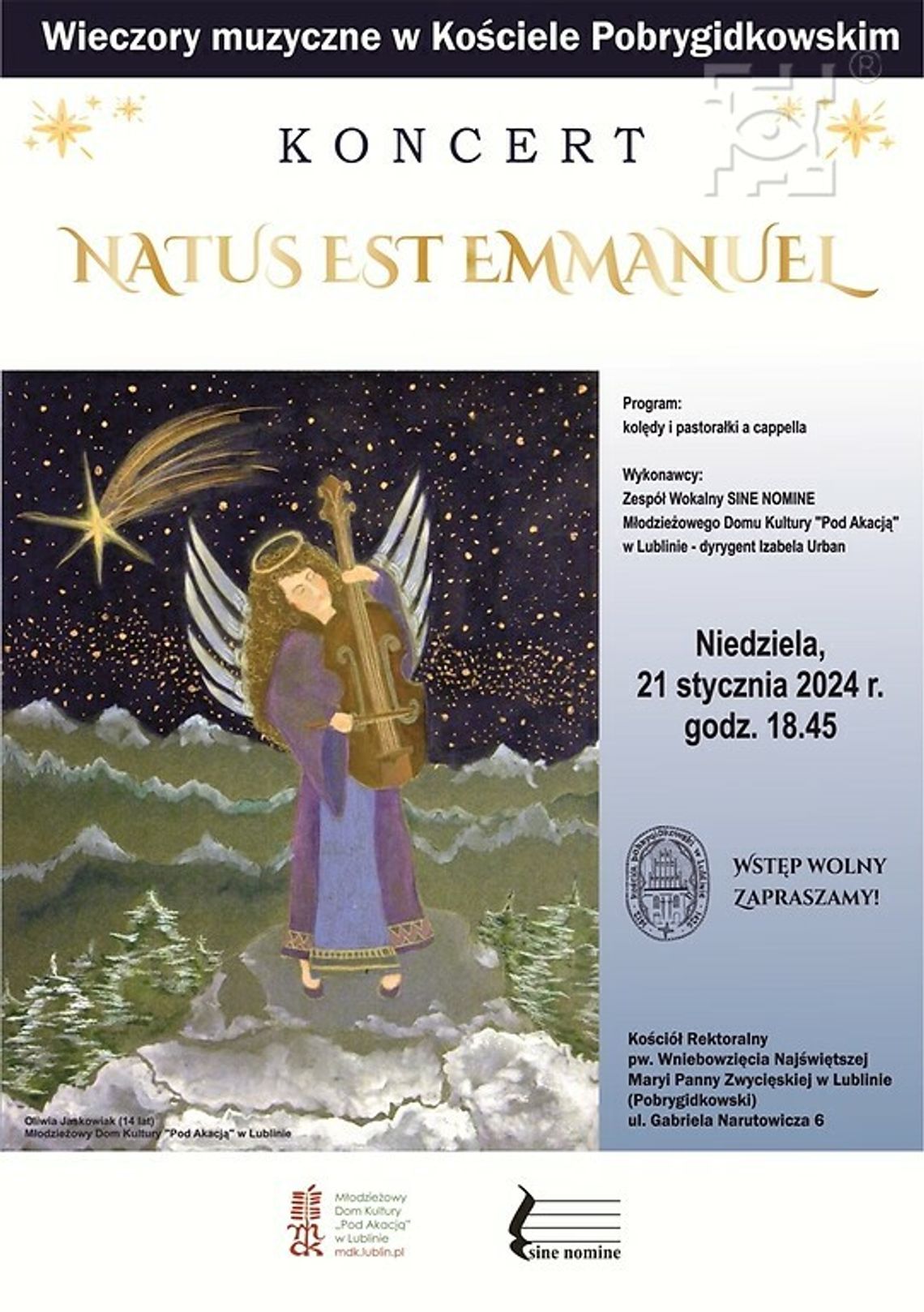 Koncert kolęd "Natus est Emmanuel"