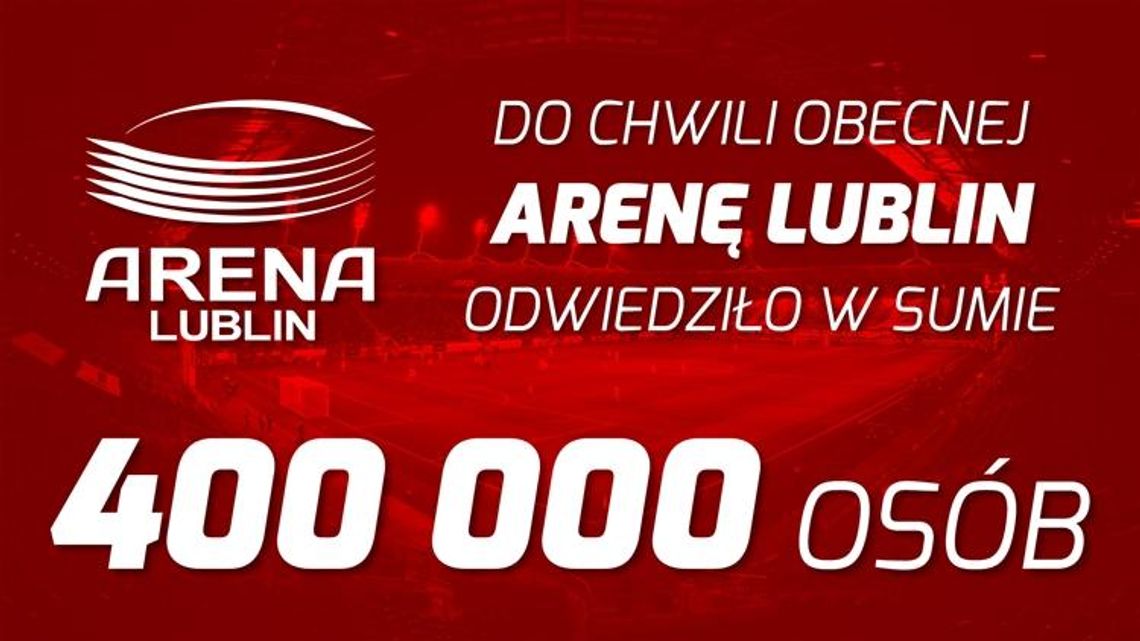 Liczba odwiedzających stadion Arena Lublin przekroczyła 400 tysięcy!