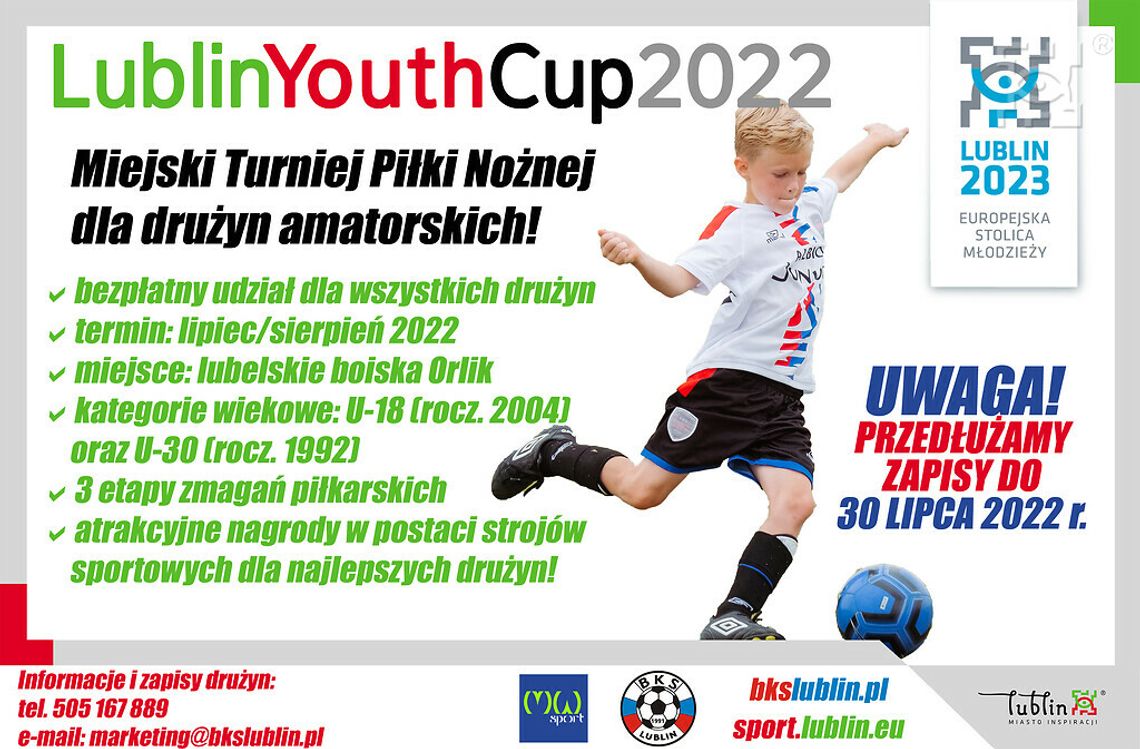 LublinYouthCup2022 - przedłużony termin na zgłoszenia drużyn!