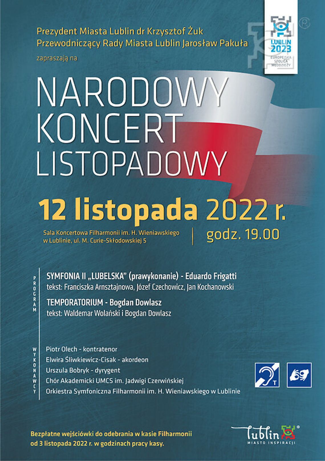 Narodowy Koncert Listopadowy - Lublin świętuje 104. rocznicę odzyskania niepodległości