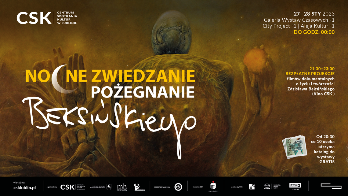 „Pożegnanie Beksińskiego” - nocne zwiedzanie wystawy „Beksiński w Lublinie”