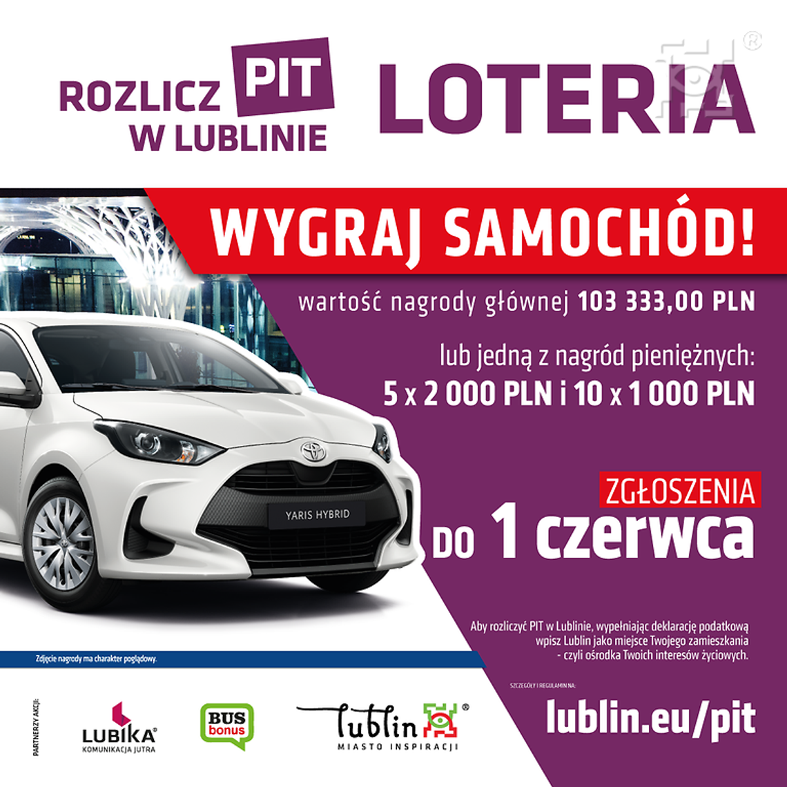 Rozliczasz PIT w Lublinie? Weź udział w loterii z nagrodami