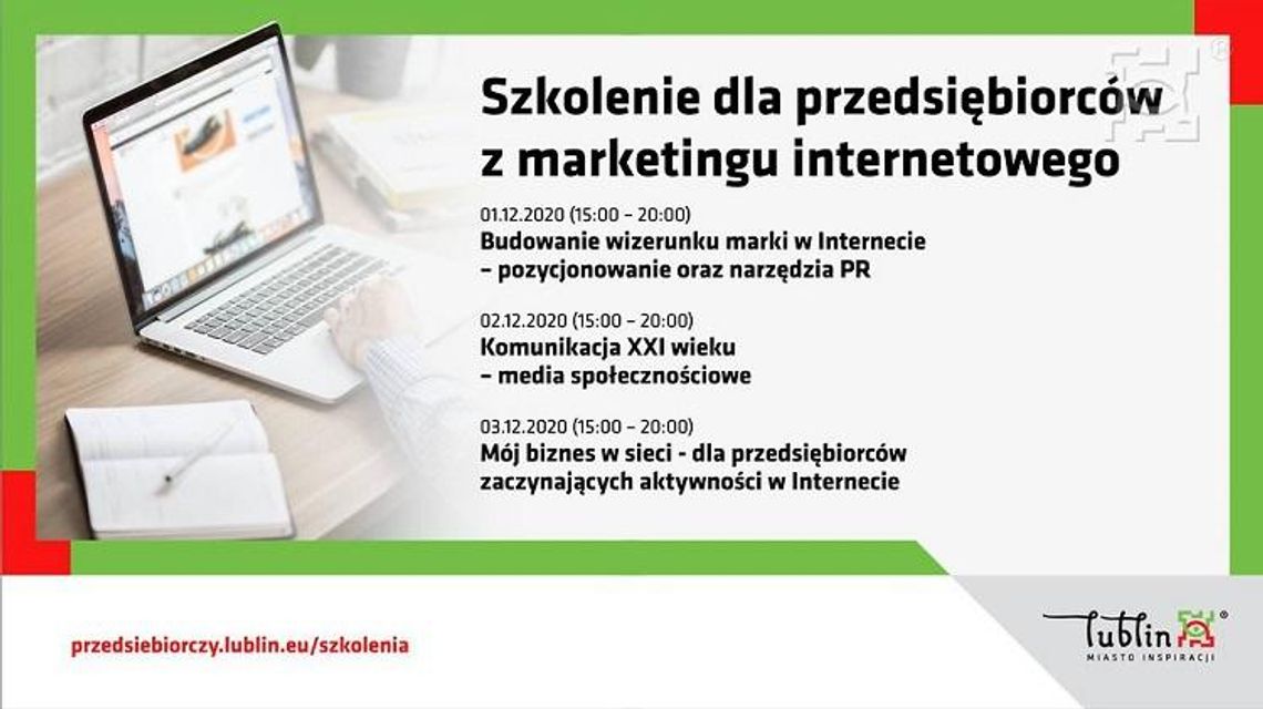 Szkolenia online dla lubelskich przedsiębiorców*