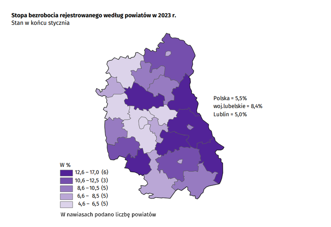 Większe bezrobocie w województwie lubelskim. Najnowsze dane GUS. Pierwsze firmy przyciągają pracowników w regionie codziennymi wypłatami