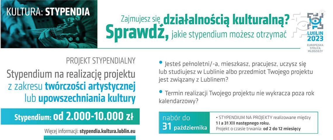 Wnioski o stypendia na projekty są przyjmowane do 31 października