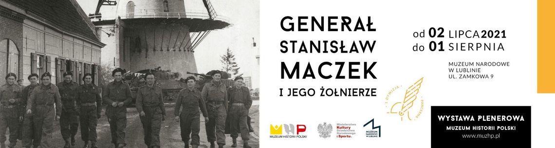 Wystawa "Generał Stanisław Maczek i jego żołnierze" na dziedzińcu Zamku Lubelskiego