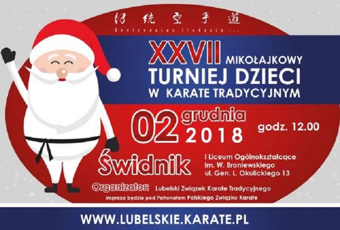 XXVII Mikołajkowy Turniej Dzieci w Karate Tradycyjnym