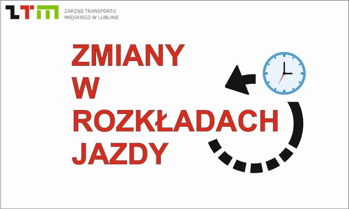 Zmiany w rozkładach ważne od 1 grudnia