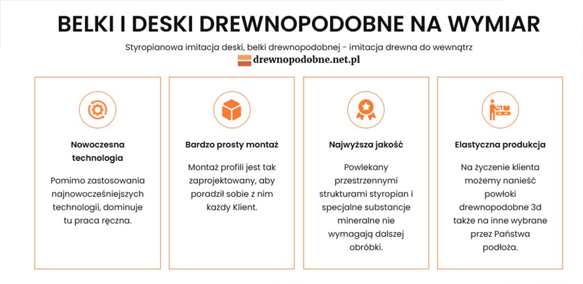 Drewnopodobna imitacja belki - drewnopodobne.net.pl